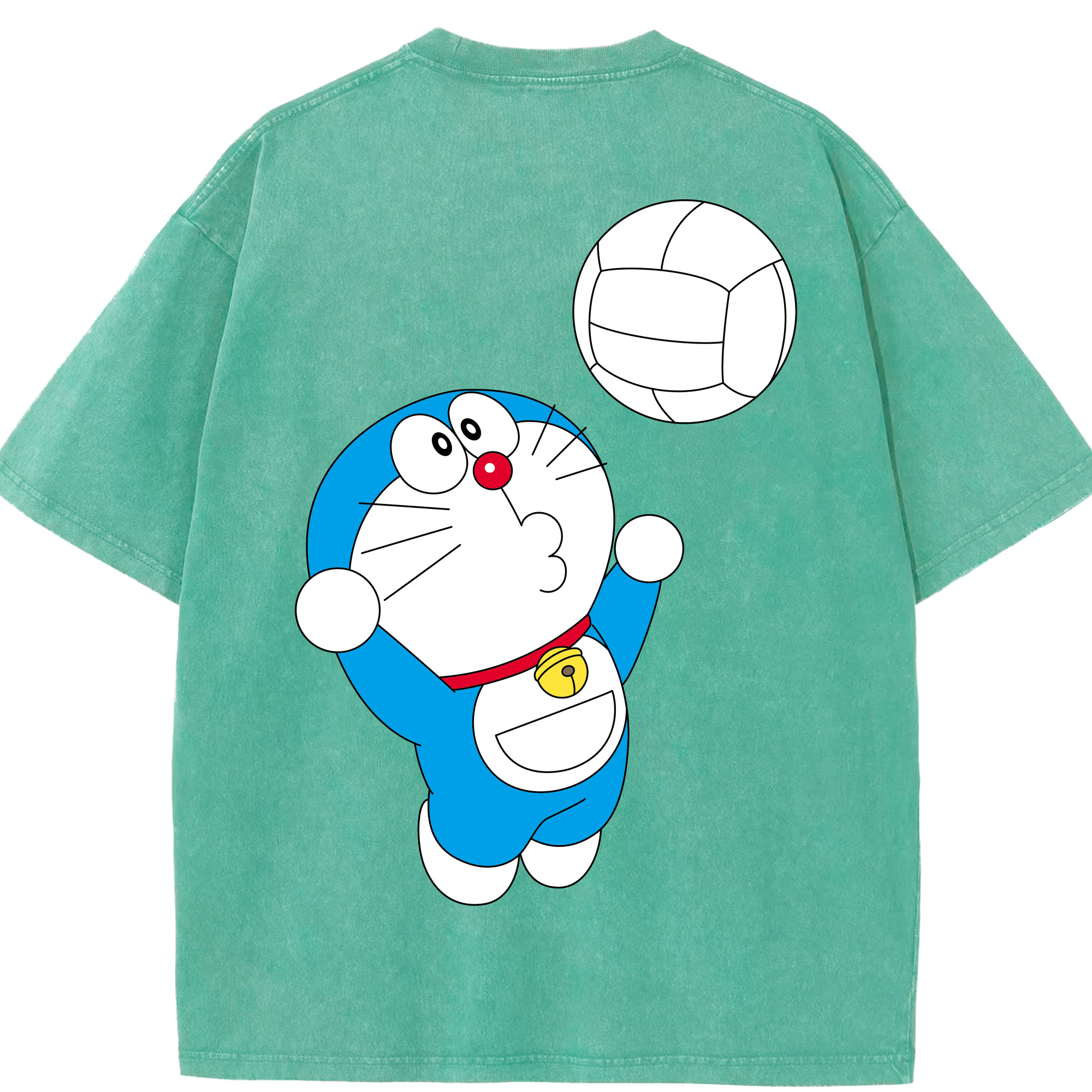 （画像用） ドラえもん Doraemon 綿100% ヴィンテージ風 半袖Tシャツ（背面プリント）